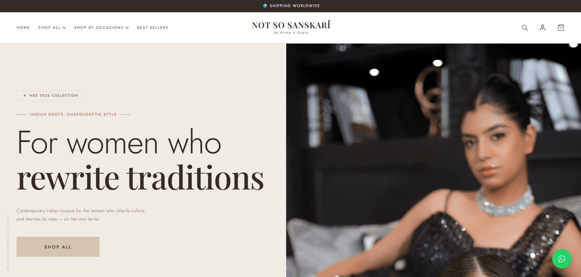Not So Sanskari website
