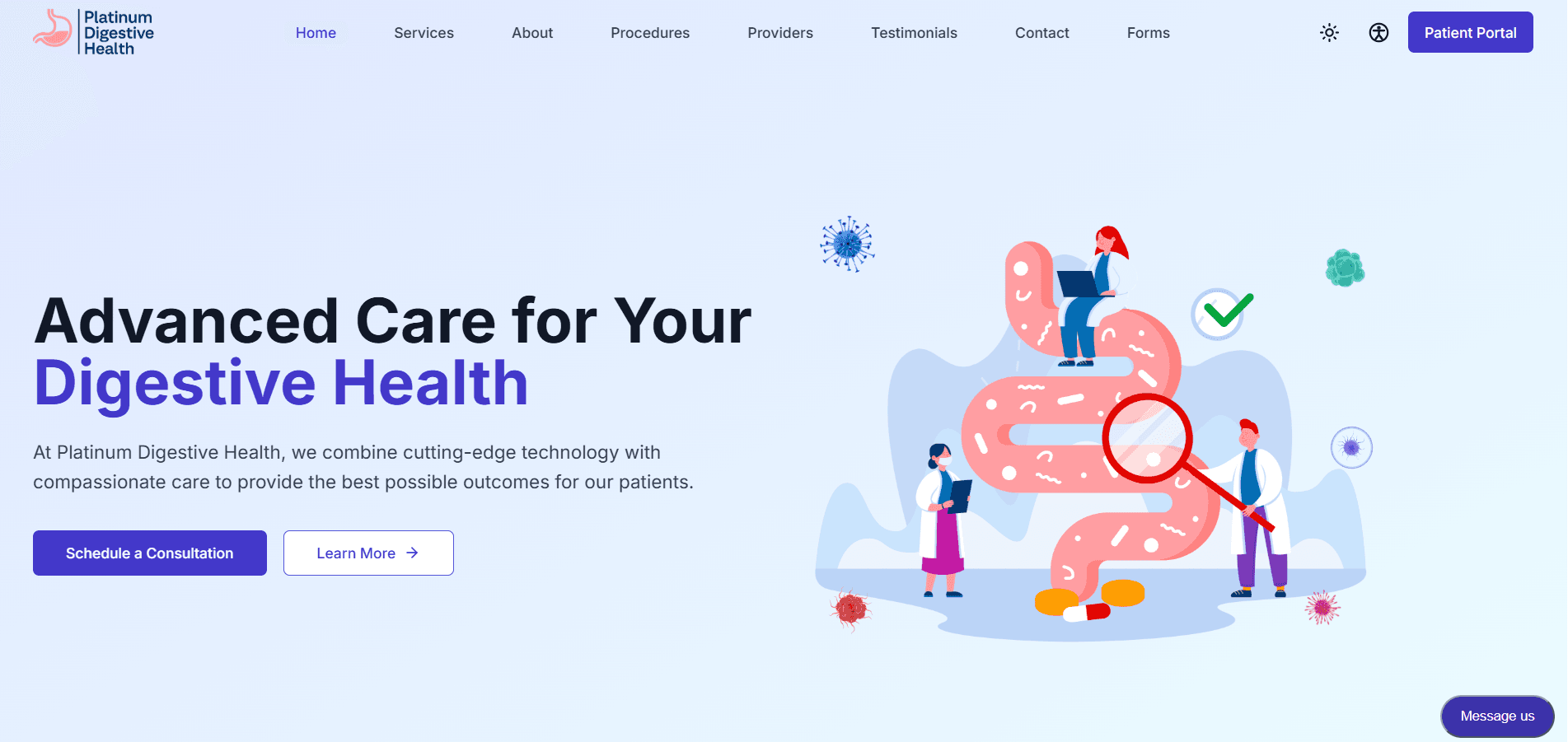 Platinum Digestive Health website